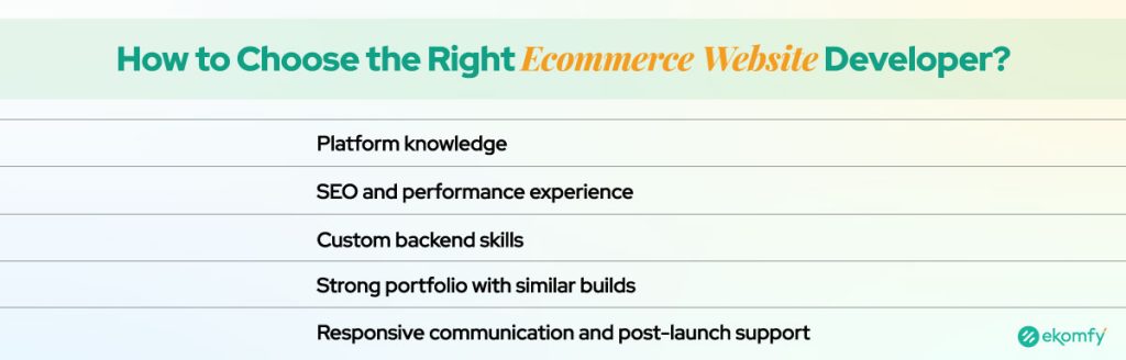 How to Choose the Right Ecommerce Website Developer