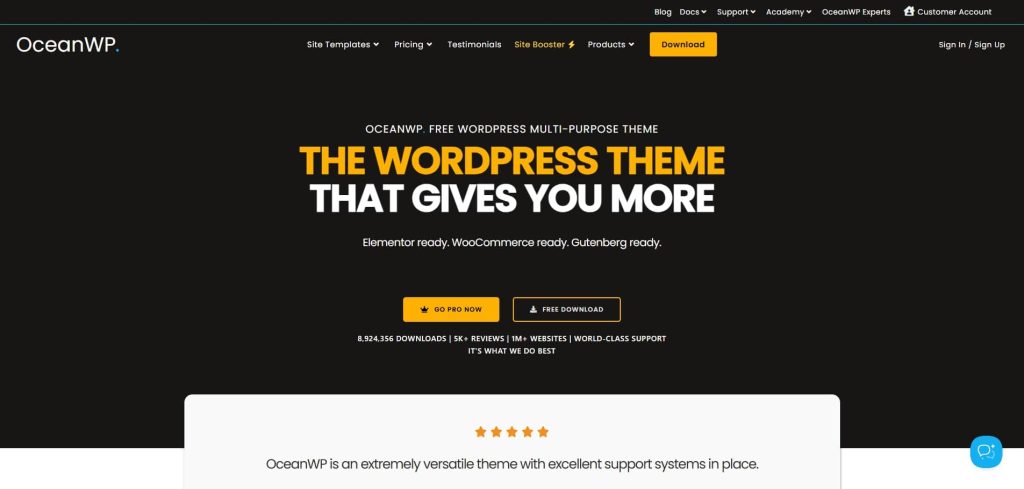 Best WordPress Themes for E-Commerce Ocean WP