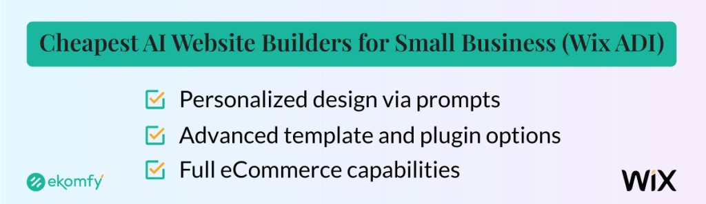 Cheapest AI Website Builders for Small Business Wix-ADI