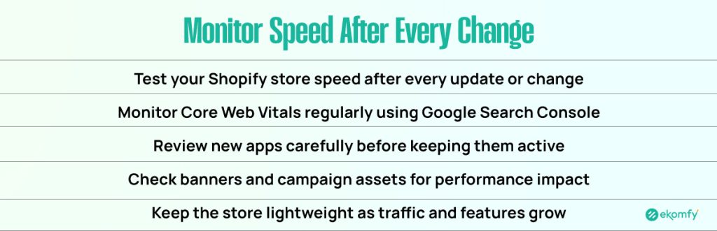 Monitor Speed After Every Change
